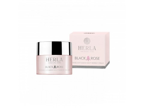 HERLA Black Rose intensyvus naktinis kremas nuo raukšlių Intense Anti-Aging Night Remedy Cream 50ml